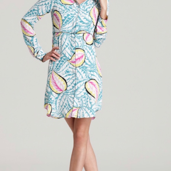Theory Walda tropical print silk shirt dress - Picture 2 of 5